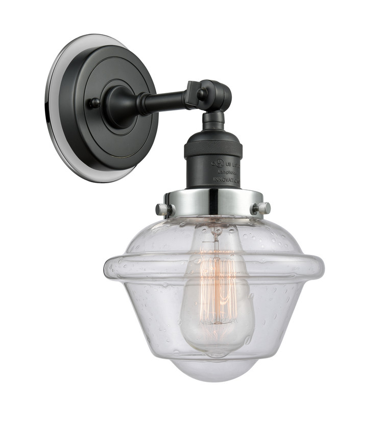 Innovations - 203BK-BPPC-HRPC-G534 - One Light Wall Sconce - Franklin Restoration - Matte Black