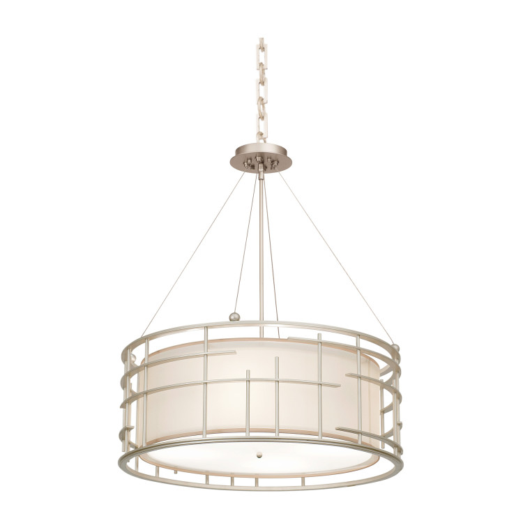 Kalco - 6483TS - Four Light Pendant - Atelier - Tarnished Silver