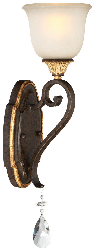 Metropolitan - N1461-652 - One Light Bath - Chateau Nobles - Raven Bronze With Sunburst Gold Leaf Highlights