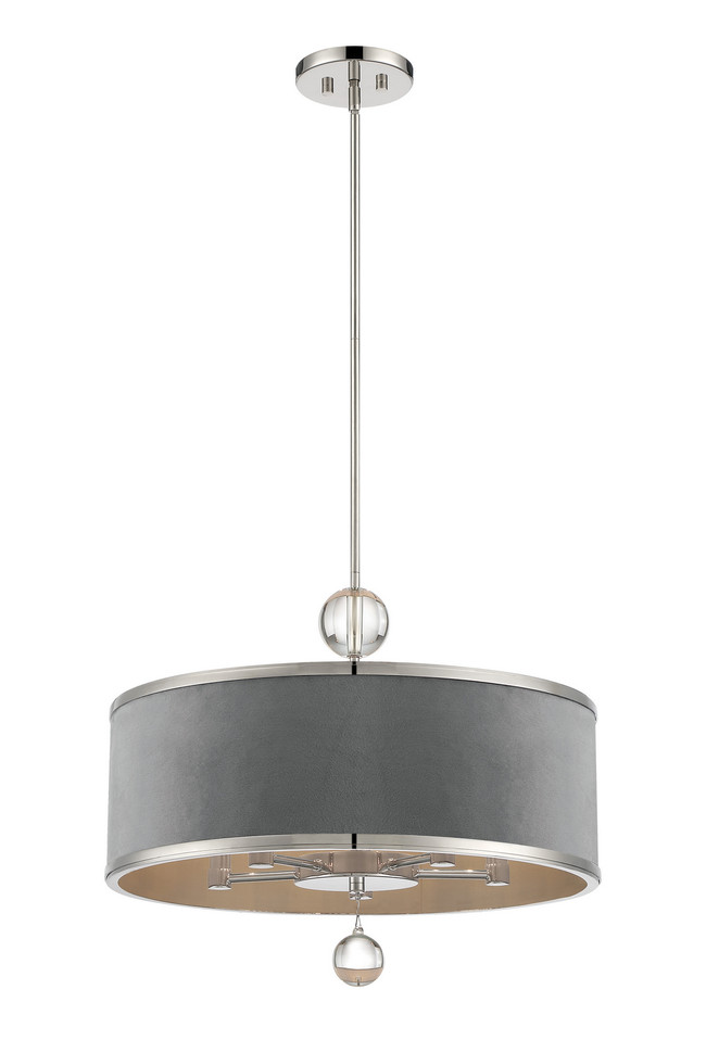 Metropolitan - N7325-613 - Five Light Pendant/Semi Flush Mount - Luxour - Polished Nickel