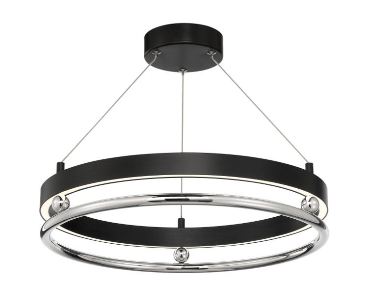 Metropolitan - N7992-572-L - LED Semi Flush Mount - Grande Illusion - Polished Nickel And Coal
