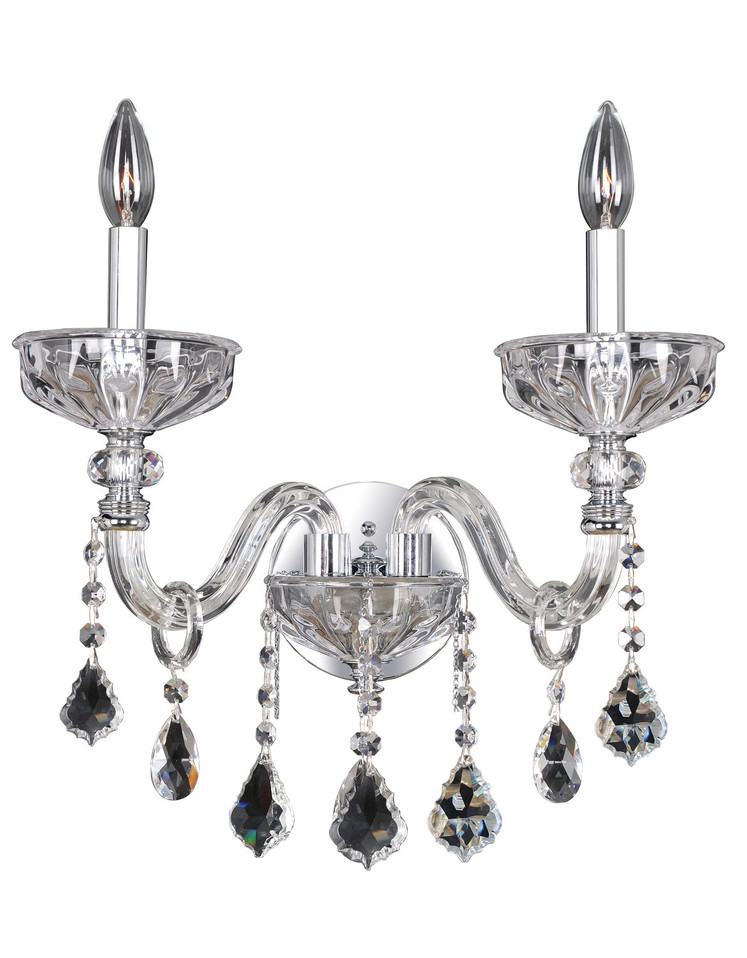 Allegri - 026021-010-FR001 - Two Light Wall Bracket - Clovio - Chrome