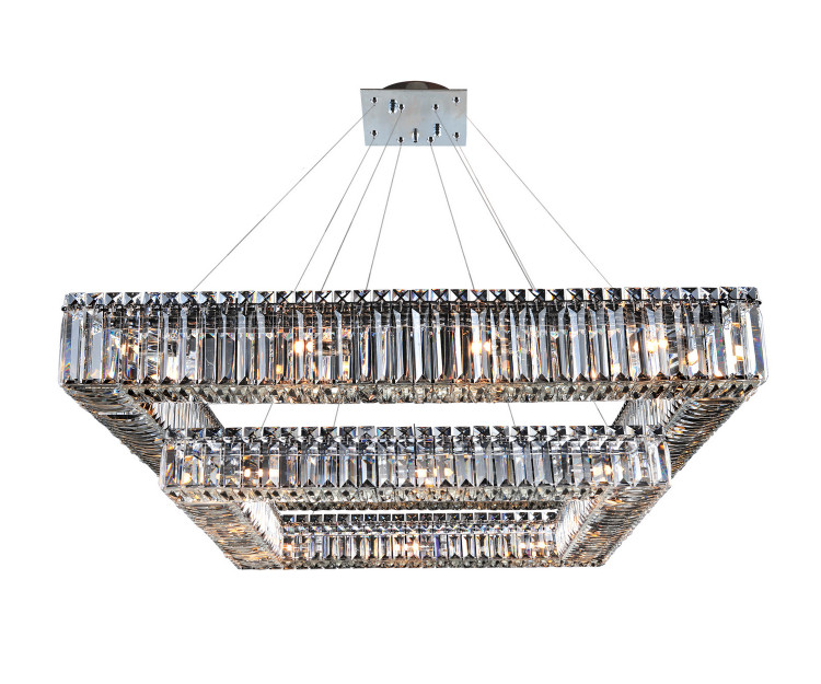 Allegri - 11781-010-FR001 - 28 Light Pendant - Quadro - Chrome Allegri - 11781-010-FR001 - 28 Light Pendant - Quadro - Chrome
