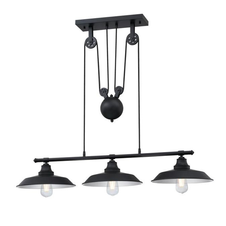 Westinghouse Lighting - 6129400 - Three Light Pendant - Iron Hill - Matte Black