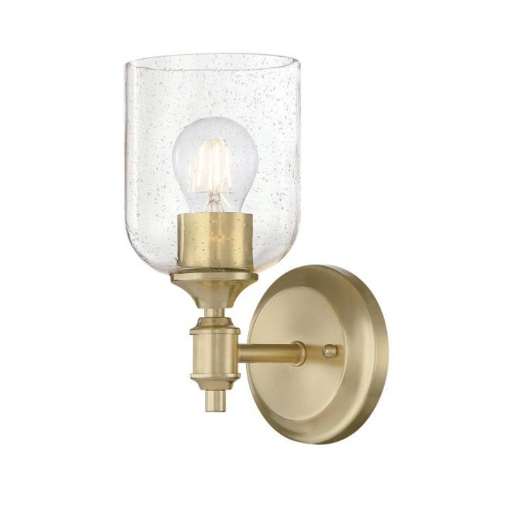 Westinghouse Lighting - 6129600 - One Light Wall Fixture - Basset - Champagne Brass