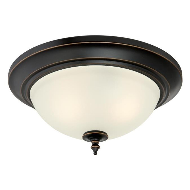 Westinghouse Lighting - 6304800 - Two Light Flush Mount - Harwell - Amber Bronze With Highlights Westinghouse Lighting - 6304800 - Two Light Flush Mount - Harwell - Amber Bronze With Highlights