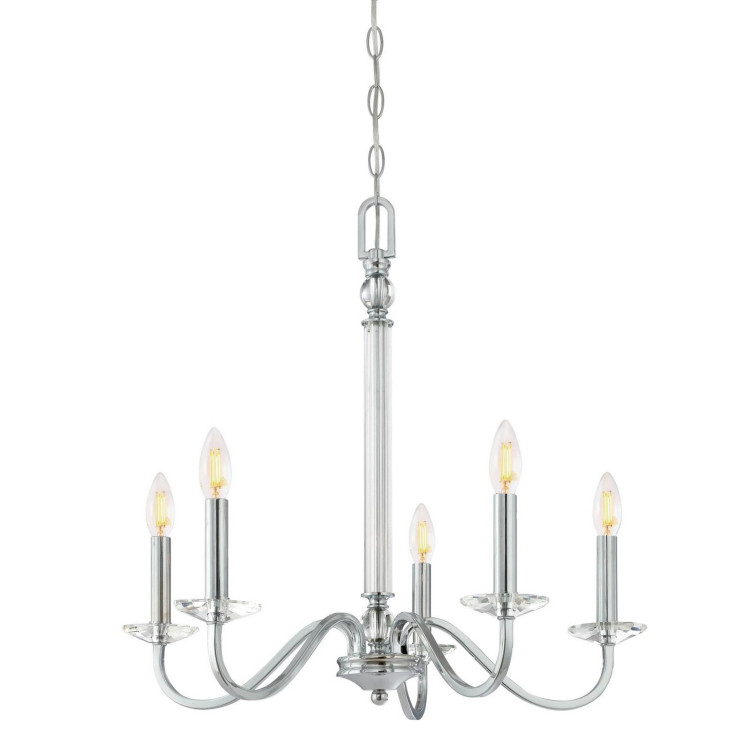 Westinghouse Lighting - 6334200 - Five Light Chandelier - Versailles - Chrome Westinghouse Lighting - 6334200 - Five Light Chandelier - Versailles - Chrome