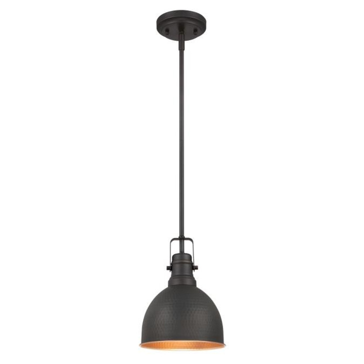 Westinghouse Lighting - 6345600 - One Light Mini Pendant - Madras - Oil Rubbed Bronze With Highlights