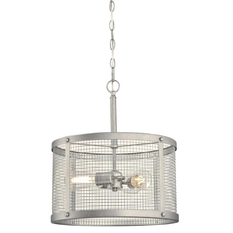 Westinghouse Lighting - 6371200 - Three Light Pendant - Emmett - Galvanized Steel Westinghouse Lighting - 6371200 - Three Light Pendant - Emmett - Galvanized Steel