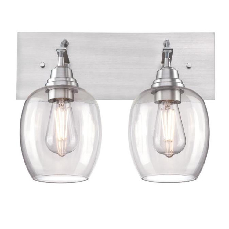 Westinghouse Lighting - 6574100 - Two Light Wall Fixture - Eldon - Brushed Aluminum