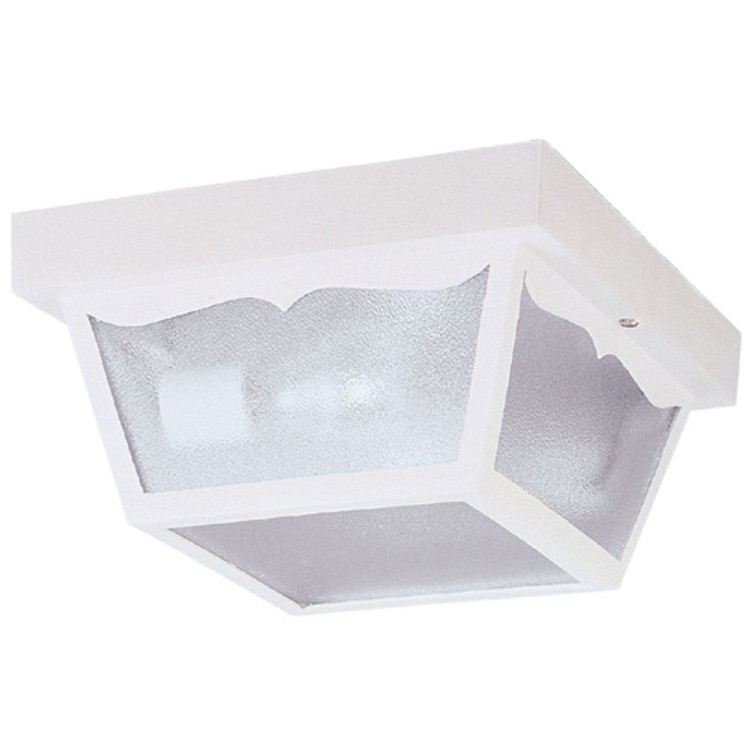 Westinghouse Lighting - 6697600 - Two Light Flush Mount - Exteriors White - White Westinghouse Lighting - 6697600 - Two Light Flush Mount - Exteriors White - White