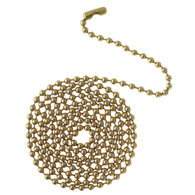 Westinghouse Lighting - 7701200 - 1 Ft. Beaded Chain with Connector - Beaded Chain - Solid Brass