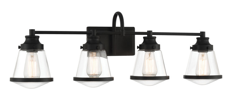 Minka-Lavery - 2584-66A - Four Light Bath Vanity - Mannsdale - Coal Black Minka-Lavery - 2584-66A - Four Light Bath Vanity - Mannsdale - Coal Black