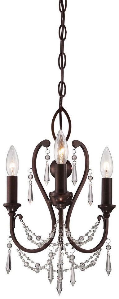 Minka-Lavery - 3138-284 - Three Light Mini Chandelier - Vintage Bronze Minka-Lavery - 3138-284 - Three Light Mini Chandelier - Vintage Bronze