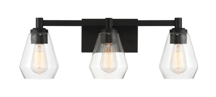 Minka-Lavery - 5703-66A - Three Light Bath Vanity - Clarity - Coal