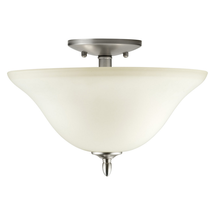 Forte - 2241-02-55 - Two Light Semi Flush Mount - Brushed Nickel