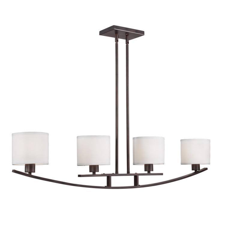 Forte - 2624-04-32 - Four Light Island Pendant - Antique Bronze