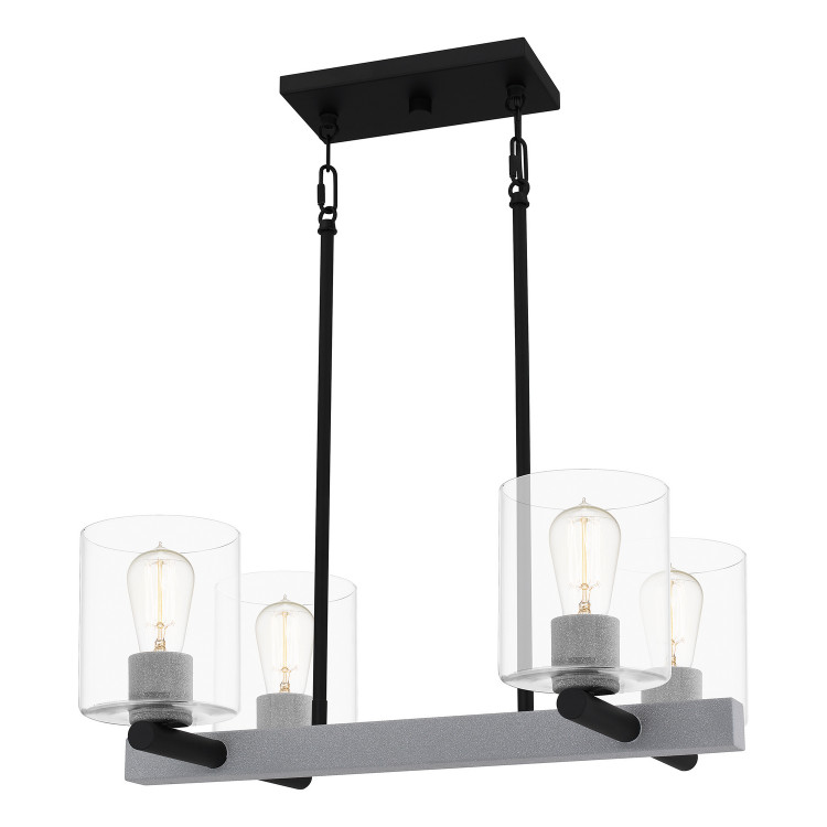 Quoizel - CDW5022MBK - Four Light Linear Chandelier - Caldwell - Matte Black