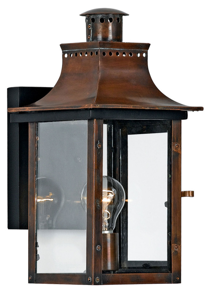 Quoizel - CM8408AC - One Light Outdoor Wall Lantern - Chalmers - Aged Copper