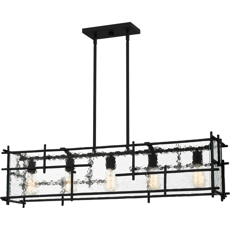 Quoizel - DPN538MBK - Five Light Linear Chandelier - Daphne - Matte Black