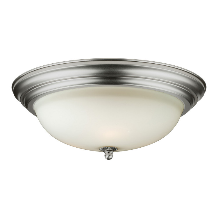 Forte - 6029-03-55 - Three Light Flush Mount - Brushed Nickel