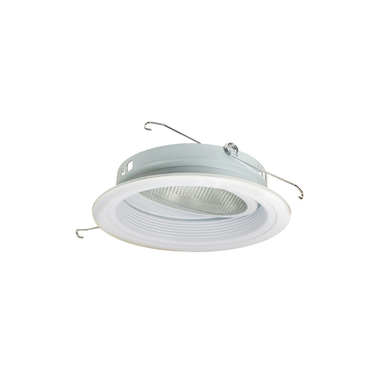 Nora Lighting - NTM-54W - 6 Par30 Stepped Baffle W/ Gimbal Ring - Rec Inc 6 Trim - White