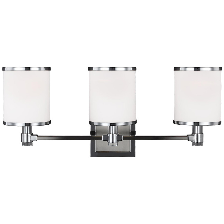 Generation Lighting - VS23303SN/CH - Three Light Vanity - Prospect Park - Satin Nickel / Chrome