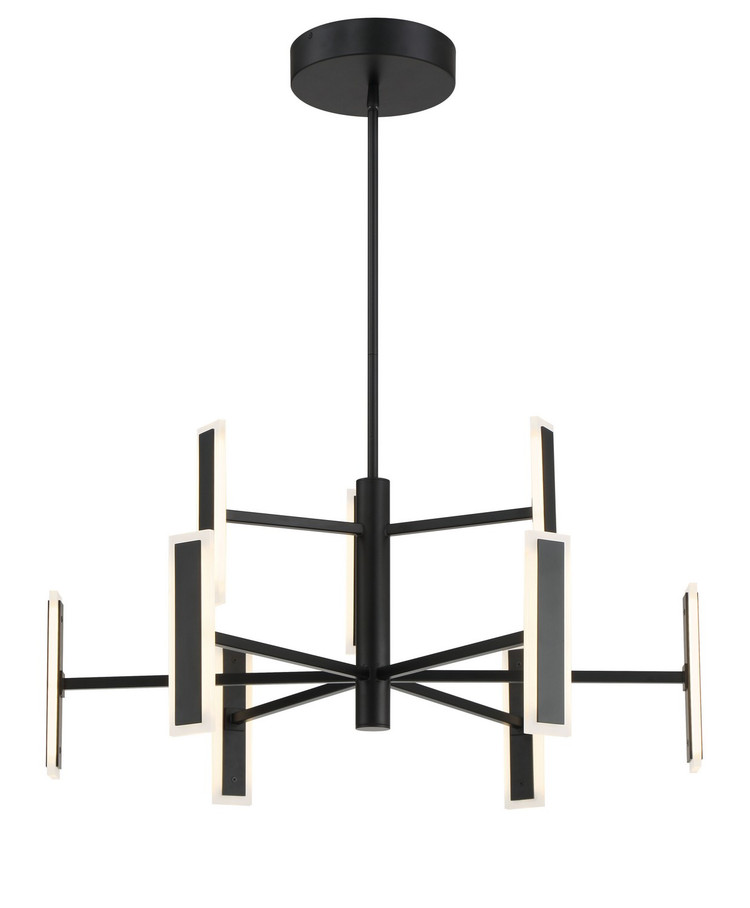 George Kovacs - P1419-66A-L - LED Chandelier - Edge - Coal Black George Kovacs - P1419-66A-L - LED Chandelier - Edge - Coal Black