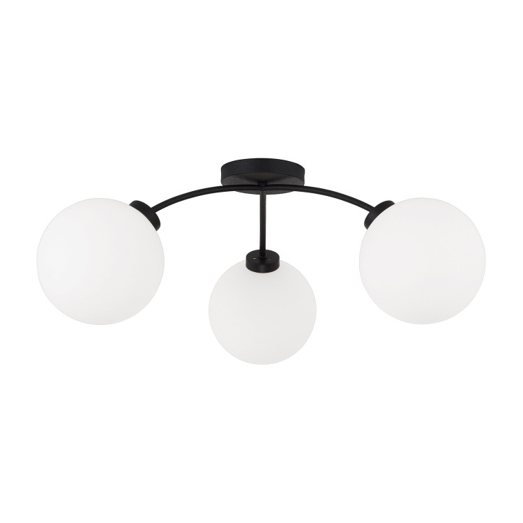 Capital Lighting - 257131BI-557 - Three Light Semi Flush Mount - Amos - Black Iron Capital Lighting - 257131BI-557 - Three Light Semi Flush Mount - Amos - Black Iron