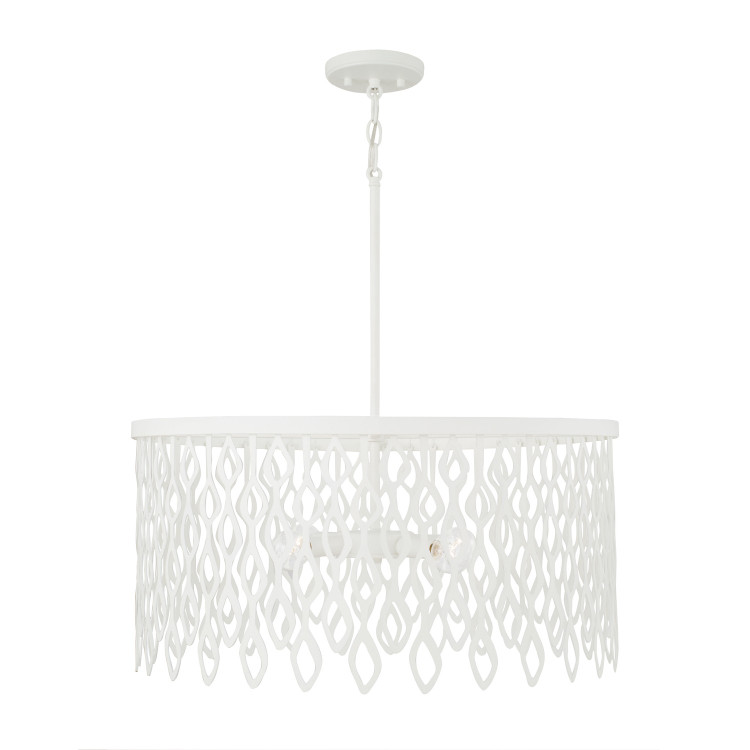 Capital Lighting - 352941WE - Four Light Pendant - Pheobe - Matte White Capital Lighting - 352941WE - Four Light Pendant - Pheobe - Matte White