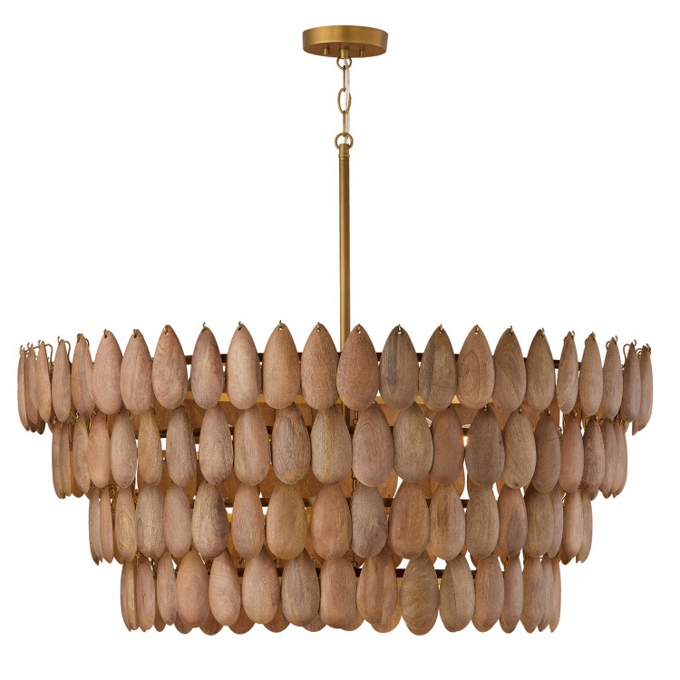 Capital Lighting - 354461LW - Six Light Pendant - Ravi - Light Wood and Patinaed Brass Capital Lighting - 354461LW - Six Light Pendant - Ravi - Light Wood and Patinaed Brass