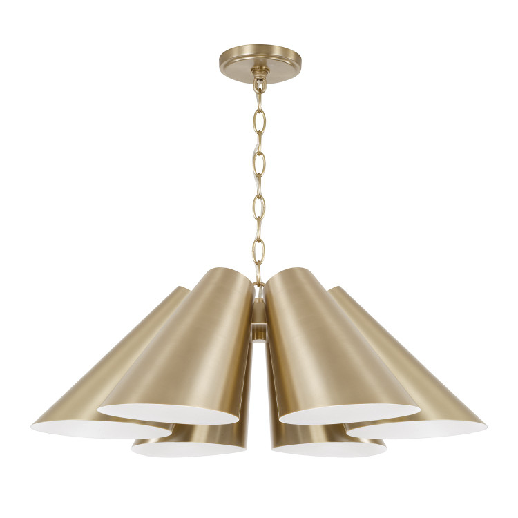 Capital Lighting - 354961MA - Six Light Pendant - Leo - Matte Brass Capital Lighting - 354961MA - Six Light Pendant - Leo - Matte Brass