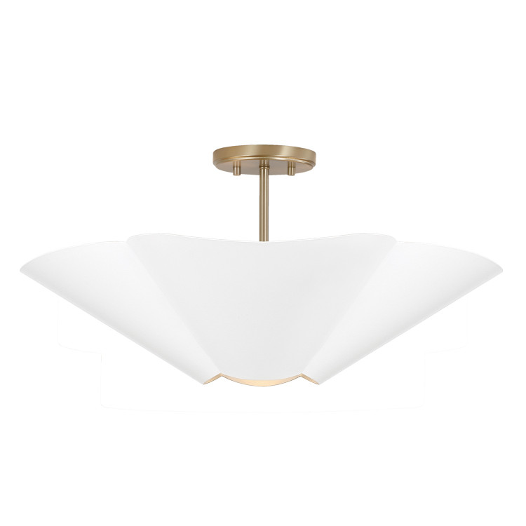 Capital Lighting - 355443RE - Four Light Pendant - Maeve - Matte Brass and White Capital Lighting - 355443RE - Four Light Pendant - Maeve - Matte Brass and White