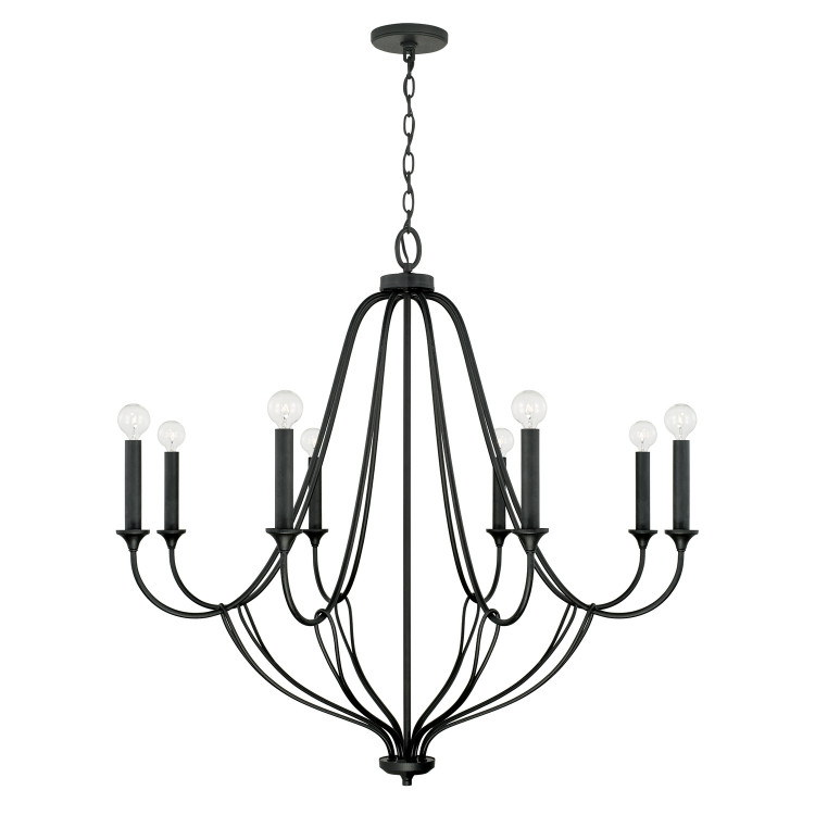 Capital Lighting - 441681BI - Eight Light Chandelier - Bentley - Black Iron