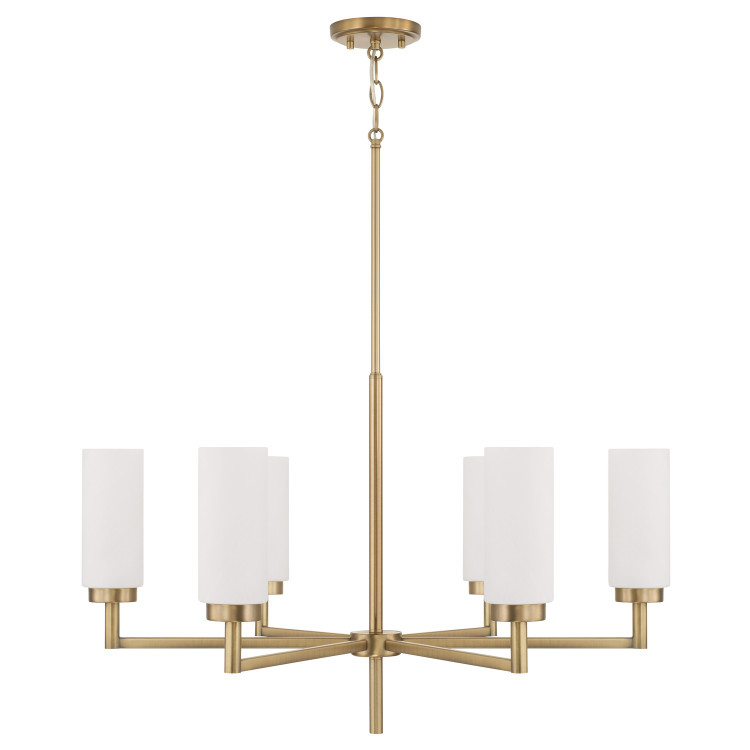 Capital Lighting - 451761AD - Six Light Chandelier - Alyssa - Aged Brass Capital Lighting - 451761AD - Six Light Chandelier - Alyssa - Aged Brass