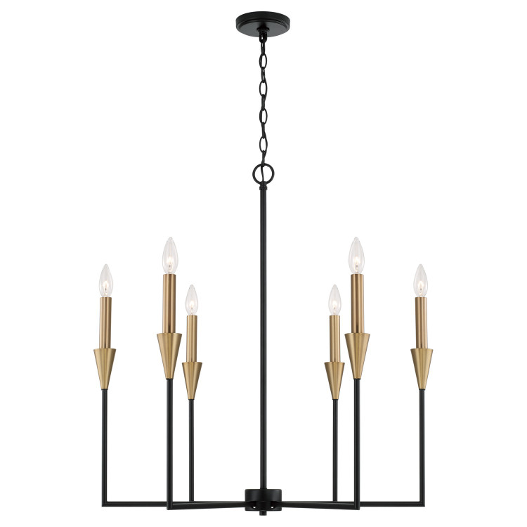 Capital Lighting - 451961AB - Six Light Chandelier - Avant - Aged Brass and Black Capital Lighting - 451961AB - Six Light Chandelier - Avant - Aged Brass and Black