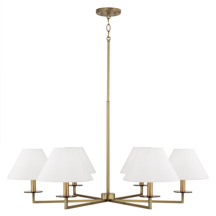 Capital Lighting - 452261AD - Six Light Chandelier - Gilda - Aged Brass Capital Lighting - 452261AD - Six Light Chandelier - Gilda - Aged Brass