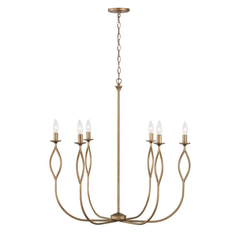 Capital Lighting - 452562ML - Six Light Chandelier - Cohen - Mystic Luster Capital Lighting - 452562ML - Six Light Chandelier - Cohen - Mystic Luster