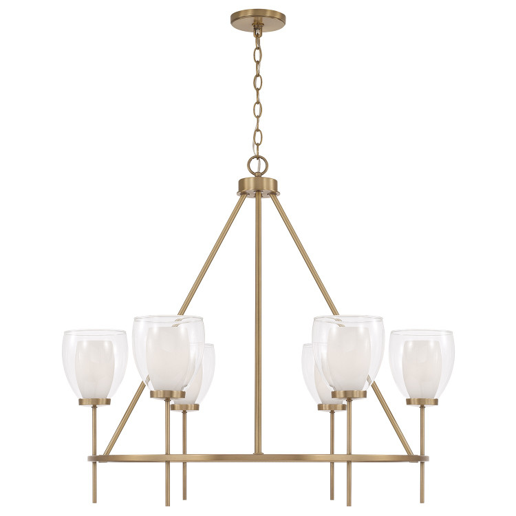 Capital Lighting - 455961AD - Six Light Chandelier - Joss - Aged Brass Capital Lighting - 455961AD - Six Light Chandelier - Joss - Aged Brass