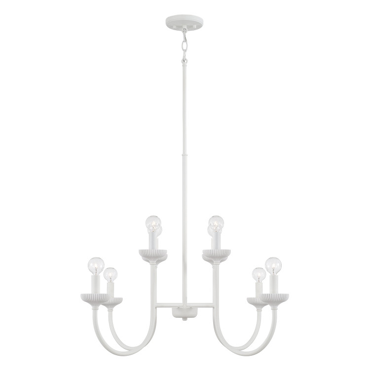 Capital Lighting - 456181CE - Eight Light Chandelier - Mallory - Ceramic White