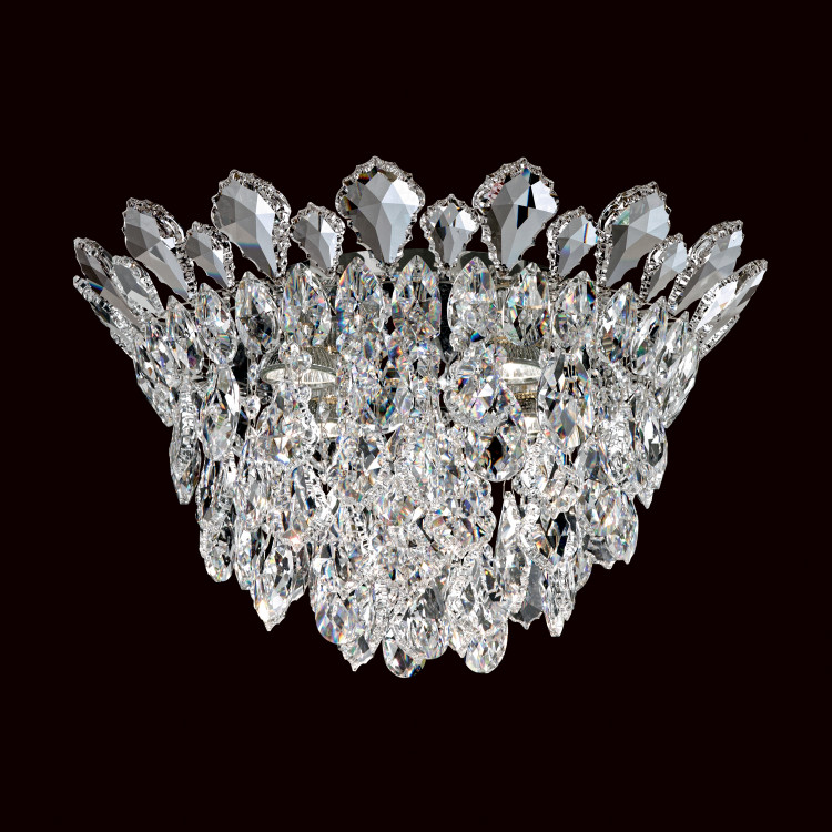 Schonbek - TR1201N-401H - Four Light Semi-Flush Mount - Trilliane Strands - Polished Stainless Steel