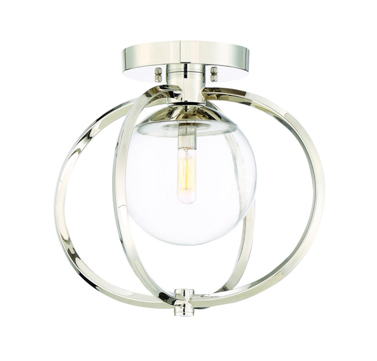 Craftmade - 45551-PLN - One Light Semi-Flush Mount - Piltz - Polished Nickel