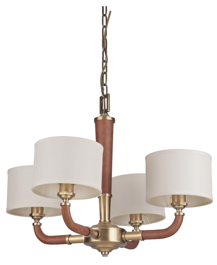 Craftmade - 48124-VB - Four Light Chandelier - Huxley - Gallery - Vintage Brass Craftmade - 48124-VB - Four Light Chandelier - Huxley - Gallery - Vintage Brass