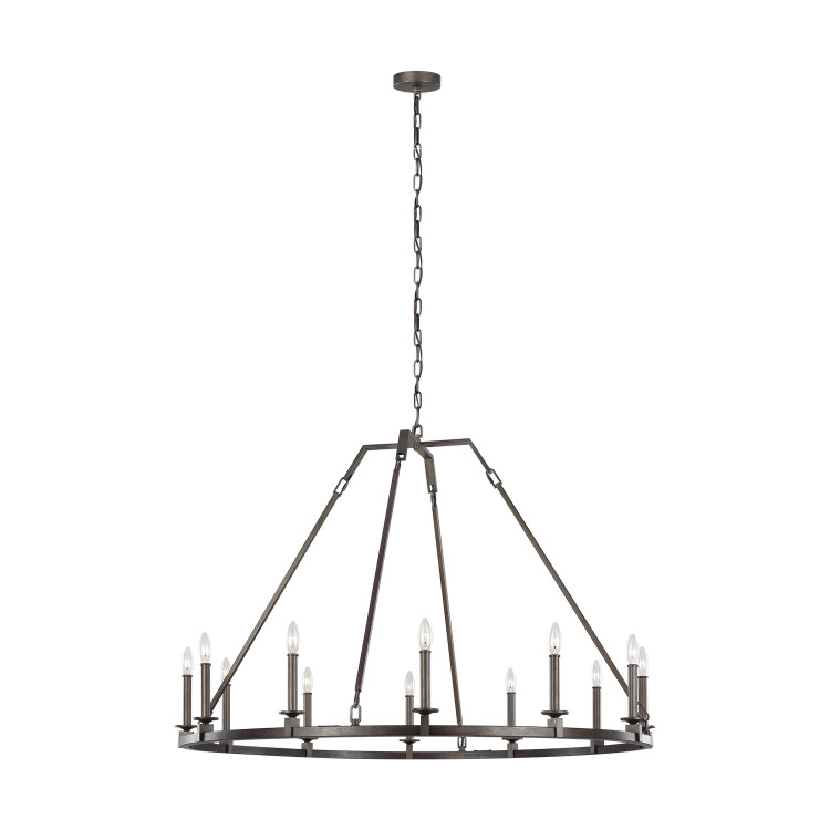 Visual Comfort Studio - F3216/12SMS - 12 Light Chandelier - Landen - Smith Steel