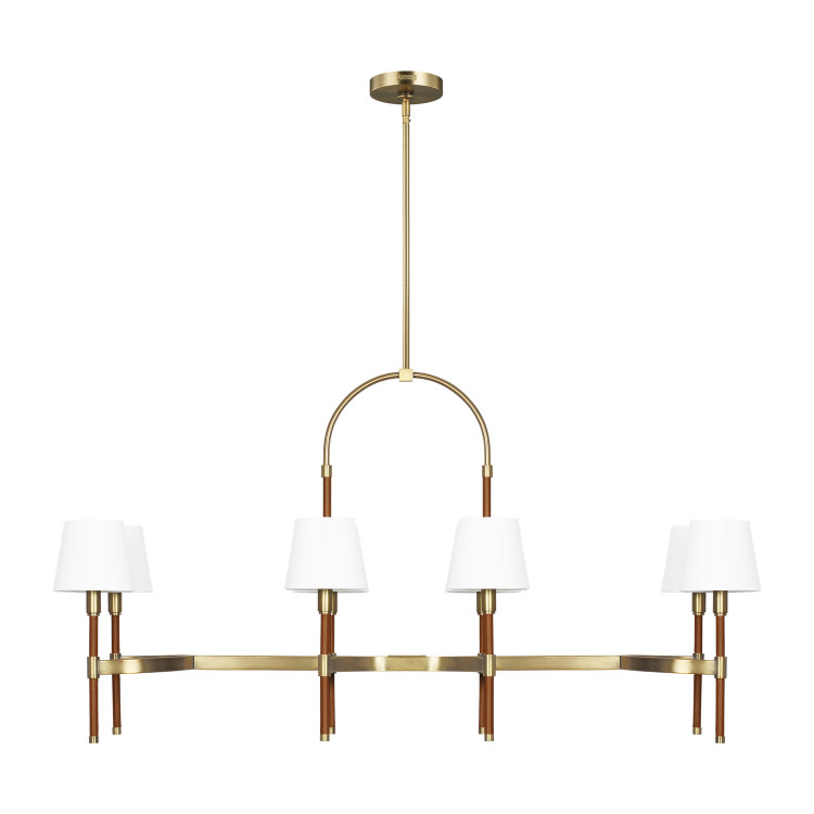 Visual Comfort Studio - LC1028TWB - Eight Light Chandelier - Katie - Time Worn Brass