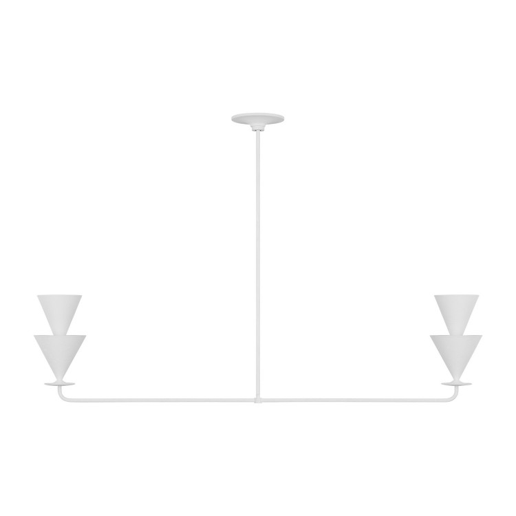 Visual Comfort Studio - LXC1102CPST - Two Light Linear Chandelier - Cornet - Cast Plaster