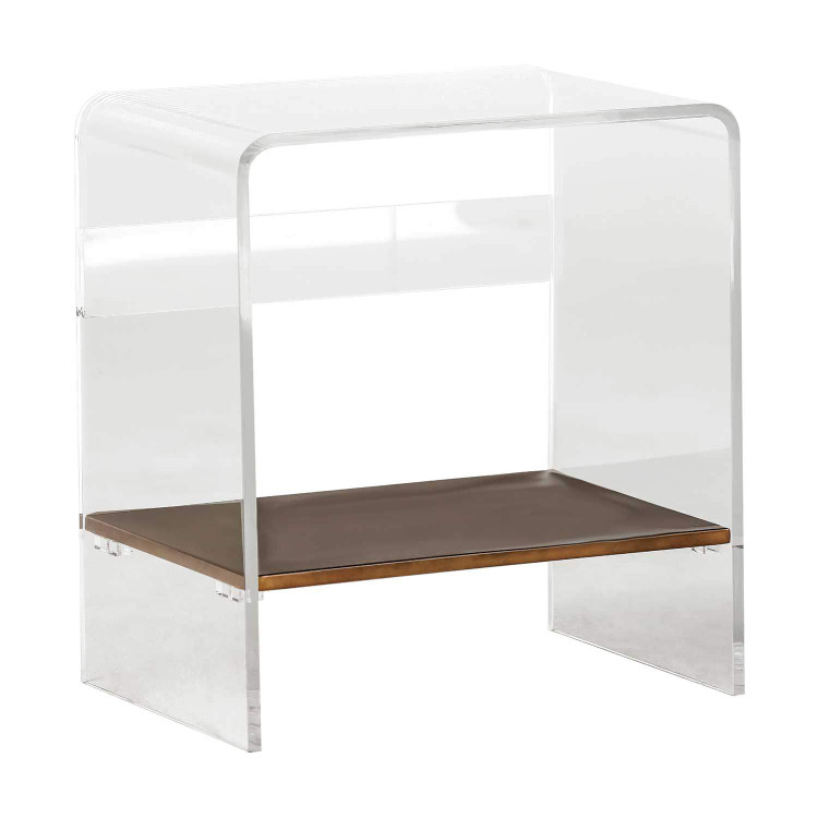 Gabby - SCH-151100 - Table - Sloan Waterfall - Antique Brass|Clear Acrylic