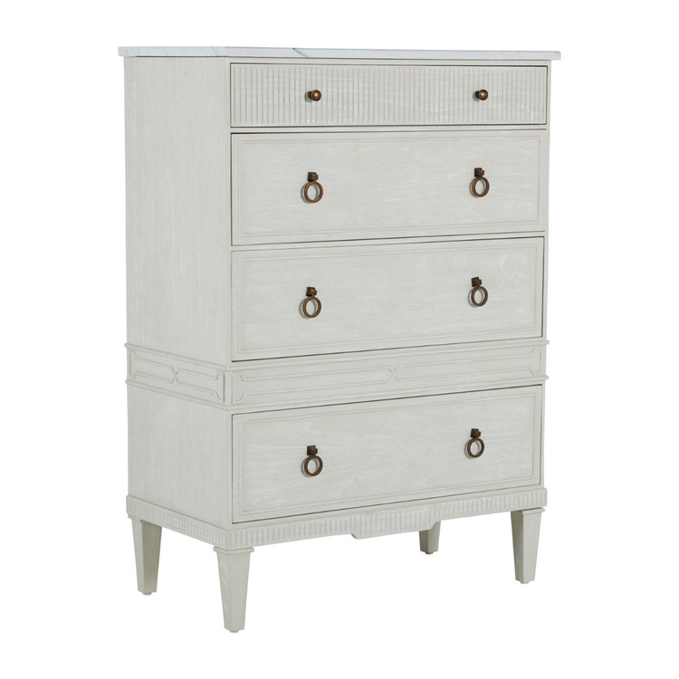 Gabby - SCH-169280 - Tallboy - Archie - Cerused White|Agros White Stone|Antique Bronze