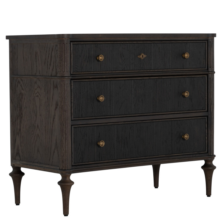 Gabby - SCH-175608 - Chest - Andrea - Dark Stained Oak|Antique Brass|Brown Stained Oak