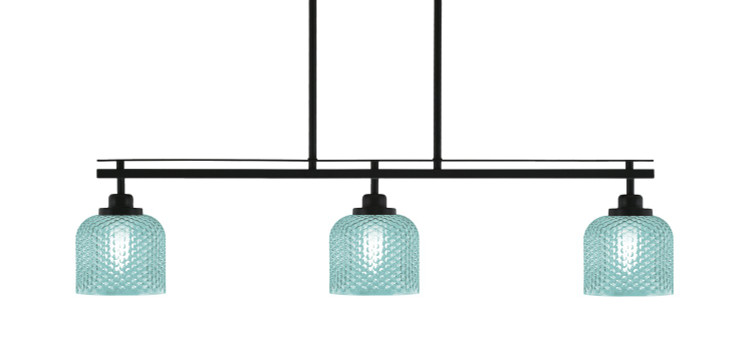 Toltec Lighting - 2636-MB-4615 - Three Light Island Pendant - Odyssey - Matte Black